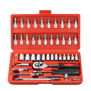 46pcs/set Tool Box Car Motorcycle Repair Set Hand Tools Home Service motor DIY Kit