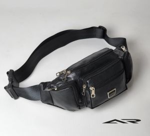 Tas Selempang Pria 7 Ruang POLO AMSTAR Waistbag PU Leather