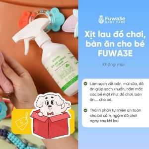 (Bộ Rửa BìnhXịt Lau Rửa Đồ Chơi Hữu Cơ) Cho Bé Fuwa3e 300ml 100% Enzyme Dứa Và Hữu Cơ Lành Tính An Toàn