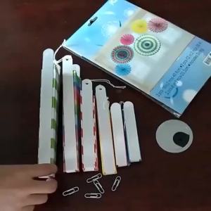 Bộ quạt giấy trang trí cửa sổ trung tâm thương mại tường nền quạt hoa giấy tự làm trang trí nhà cửa đám cưới.