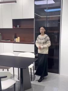 [Cozy ] Stainless Steel Table Legs – Italian-style minimalist modern slab-top dining table for small homes