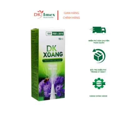 Xịt mũi thảo dược DK Xoang - Giúp mũi thông thoáng giảm vim xoang nghẹt mũi tăng cường hàng rào bảo vệ tự nhiên cho mũi - Hộp 15ml