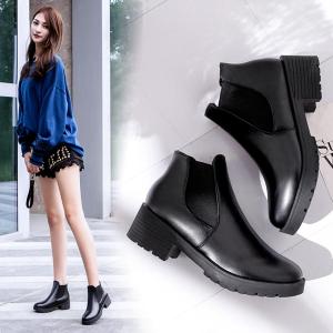 Giày boot chelsea nữ trơn 4 phân cá tính nhẹ mang êm S402