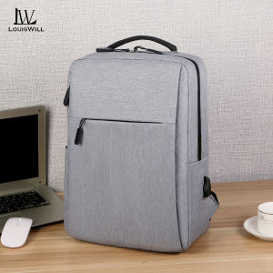LouisWill Fashion Backpack Mens Business Laptop Backpack Waterproof Large Capacity Travel Backpack Men Multi-function Backpack Casual Backpack USB Charging Hole Design