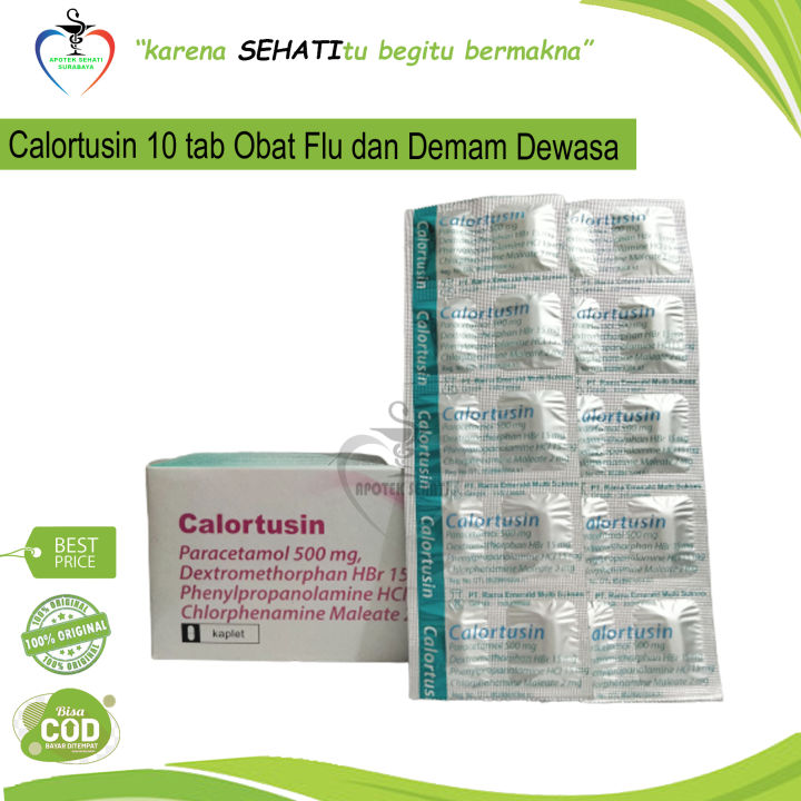BARU CALORTUSIN OBAT SAKIT BATUK PILEK DISERTAI DEMAM TABLET 10'S