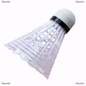 [COD] Bsuimki ลูกขนไก่แบดมินตันเล่นกีฬาทนทานใช้ในบ้านลูกบอลฝึกพลาสติกไนลอน5ชิ้น