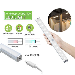 Motion Sensor LED Rechargeable Induction lamp Cabinet Light IR Infrared Motion Detector Sensor Closet Night Light Lamp