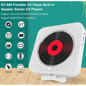 Portable radio with cd Player Wall Mountable HiFi Speaker Bluetooth Home Radio with Remote Control cd dvd player with usb kpop Wall mounted Portable vcd player home radio bluetooth speaker cd player with speaker usb radio player with speaker