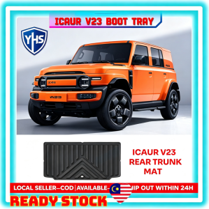 ICAUR V23 Premium TPE Car Rear Trunk Boot Mat Waterproof Anti Slip Wear Resistant Floor Tray Liner
