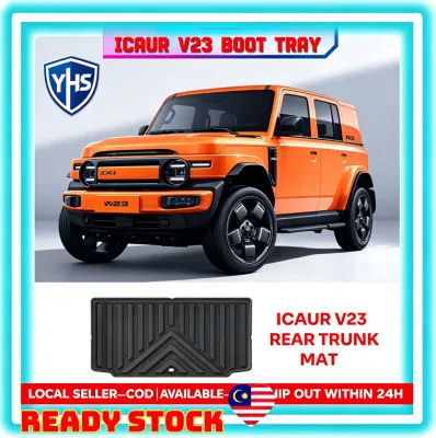 ICAUR V23 Premium TPE Car Rear Trunk Boot Mat Waterproof Anti Slip Wear Resistant Floor Tray Liner