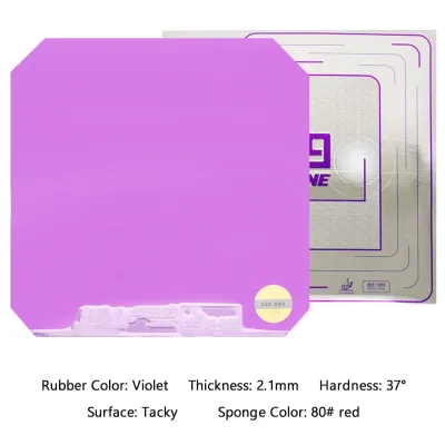 DHS Hurricane 9 Colorful Table Tennis Rubber Original Ping Pong Rubber Tacky Elastic Hard Sponge