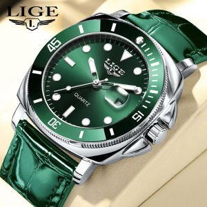 LIGE News Luxury Men Watch Business Fashion Quartz Watches 30M Waterproof Luminous Stainless Watches For Men + Box