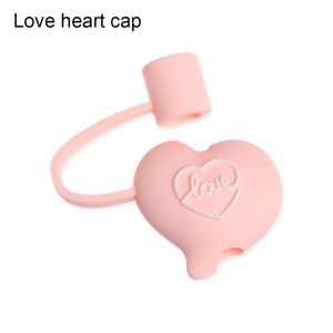 EASYEAH 1pcs Cute Splash Proof Straw Tips Cup Accessories Drinking Dust Cap Cartoon Plugs Cover Silicone Straw Plug