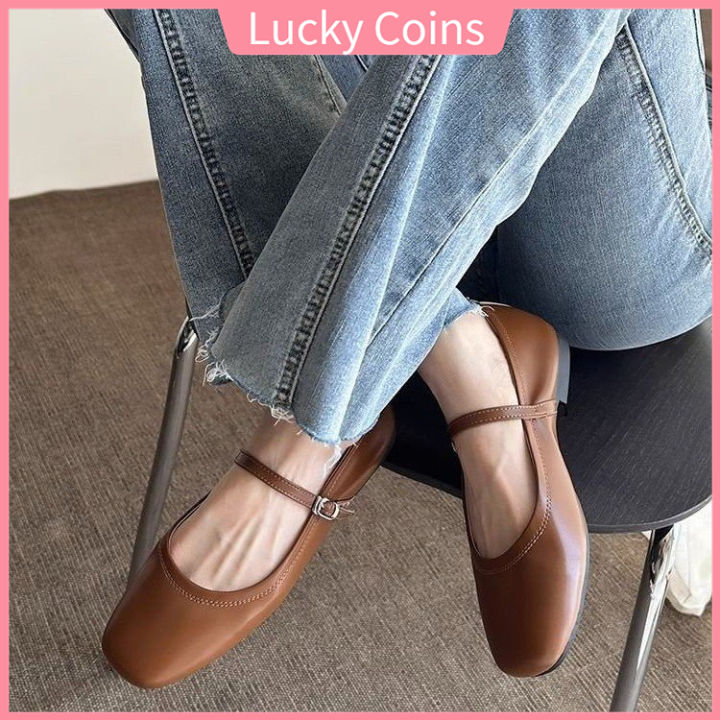 French Flat Shoes Mary Jane Shoes 2024 Autumn New Style