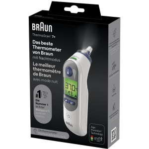 Braun ThermoScan 7 IRT6525 Ear Thermometer Baby Kids Adults Fever Indicator Fast Accurate