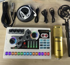 combo sound card X5 kèm BM900 đầy đủ tai nghe kẹp điện thoại