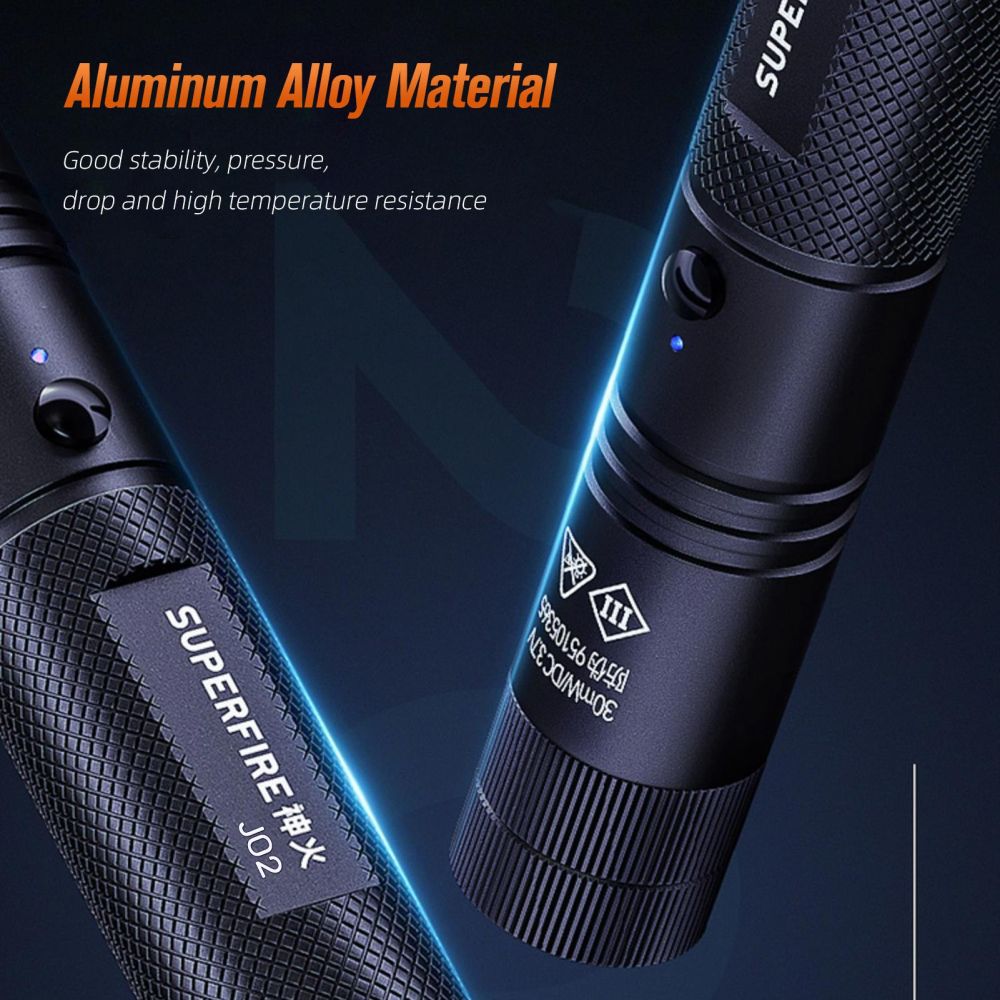 Superfire J02 Green Laser Pointer Usb Rechargeable Aluminum Pen_voghion.com