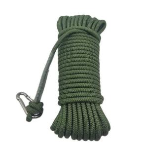 10 meters 10mm Utility Rope with 2 Steel Carabiner Outdoor Activities Rescue/Safety/ Escape/Climbing Safety Rope Climbing Rappelling Rescue Escape