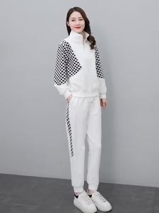 ➛➚ชุดเสื้อกันหนาว กางเกงกีฬาลําลอง แบบบาง ทรงหลวม ขนาดใหญ่ แฟชั่นฤดูใบไม้ผลิ และฤดูใบไม้ร่วง และฤดูหนาว สําหรับสตรี ไซซ์ M - 4xl 2 ชิ้น