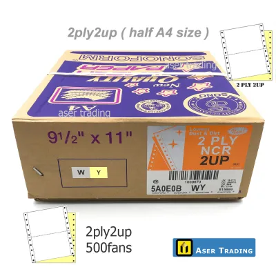SONOFORM COMPUTER FORM - 2PLY 2UP NCR white/yellow (500 fans)