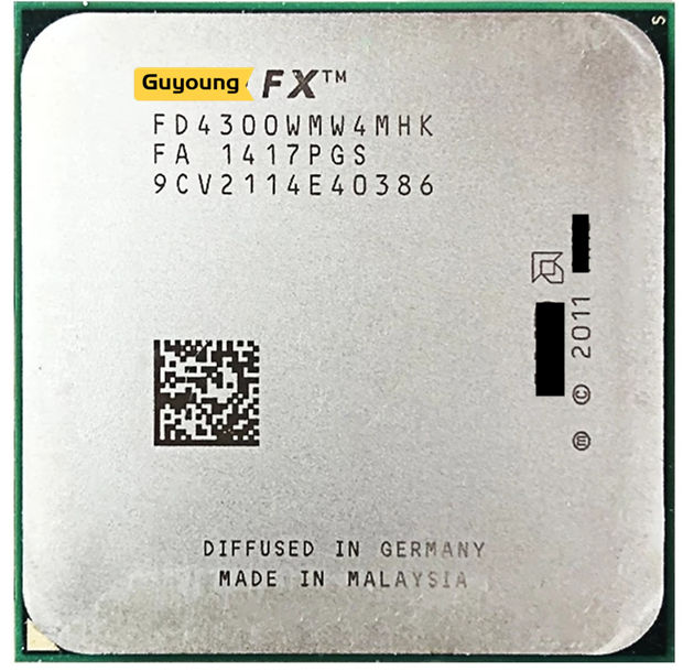 FX-Series FX-4300 FX 4300 FX4300 3.8 GHz ใช้เครื่องประมวลผลซีพียู Quad ...