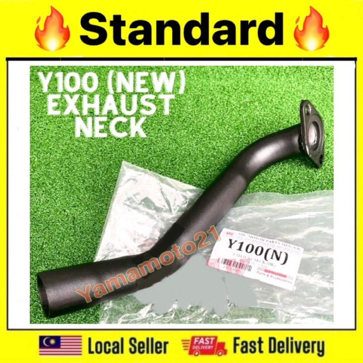 Yamaha Y100 SPORT 2JG Exhaust Neck , Front Pipe Manifold BLACK (STANDARD) STD EKZOS EXZOS MUFFLER PIPE Y100 SPORTS NEW