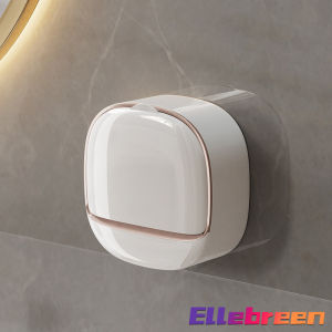 Creative Soap Box Drain Nail Free Wall-Mounted Soap Box with Lid Detachable Easy Cleaning