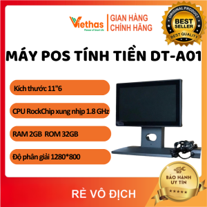 Máy Pos Tính Tiền DT-A01 Máy bán hàng Thiết bị tính tiền màn hình cảm ứng - Tặng kèm phần mềm bán hàng Viethas 1 năm
