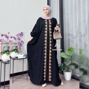 Kaftan Soleha Premium Rayon Super Jumbo Busui Dress Nyaman Panjang Tebal