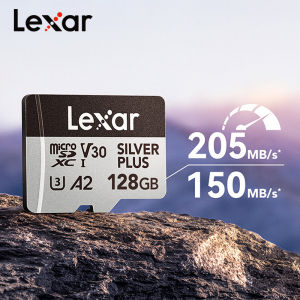 🔥100%Original Product+FREE Shipping+Free Send adapter+card reader🔥Lexar SILVER PLUS microSDXC UHS-I Card V30 A2 Micro SD Card 64G 128GB 256GB 512GB 1TB 2TB Original Memory card Max 205Mb/s Flash TF Card Micro SD Cards