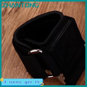 ZHANTONG Adjustable Strong Steel Hook Grips Straps Weight Lifting Strength Training Gym Fitness Black Wrist Support Lift Straps
