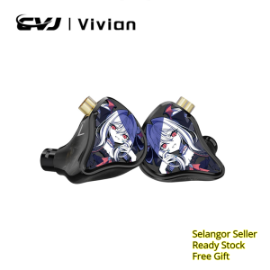 CVJ Vivian In Ear HiFi Earphones 10mm Dynamic Driver Music & Gaming 0.78mm Detachable Cable Earbud Headset Mic