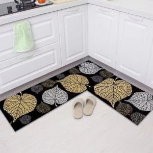 WakayaHome | Durable Oil-Absorbing Non-Slip Kitchen Entrance Mat - Long Absorbent Dirt-Resistant Carpet