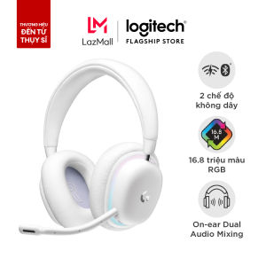 Tai nghe gaming không dây Logitech G735 Aurora - Bluetooth & Lightspeed RGB tương thích PC Mac sạc USB-C