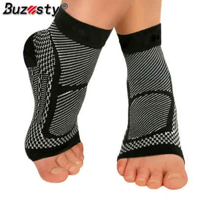 Buzesty hỗ trợ mắt cá chân Tay áo (1 cặp) viêm cân gan chân vớ nén cho phụ nữ và nam giới-Tốt nhất mắt cá chân ống tay bó Nano cú đúp cho sử dụng hàng ngày-cung cấp đệm gan bàn chân & giảm đau gót chân