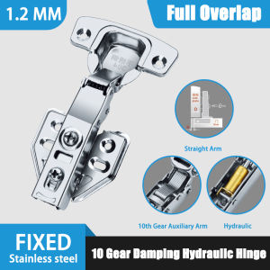 （A pair of packs）Stainless steel 304 Concealed hinges for wood cabinet Hydraulic Hinges Cabinet hinges 【screws included】