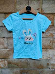 Kaos Anak Lengan Pendek - Bordir Happy
