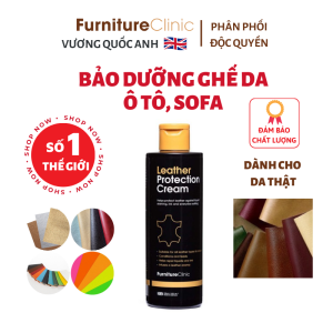 Bảo dưỡng ghế da và bảo vệ nội thất ô tô hãng Furniture Clinic nước Anh giúp bảo vệ và tăng độ bền - Leather Protection Cream 250ml