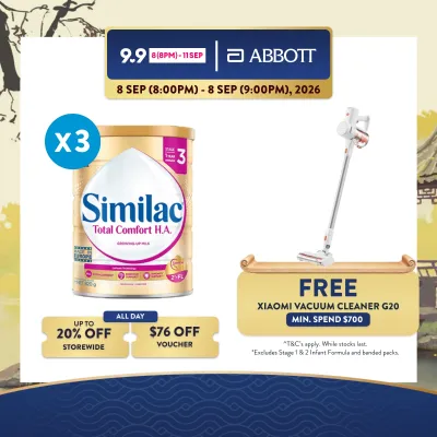 [Bundle of 3] Similac Total Comfort Stage 3 Baby Milk Powder Formula 2-FL 820g (1 year onwards)