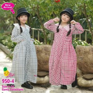 Little pineapple gamis dress kotak Sabrina Bestari Natalie anak 4-9Y