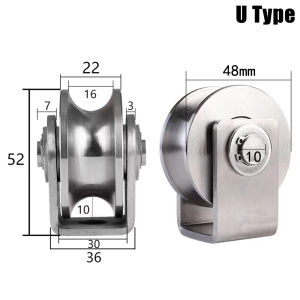 V U Type Pulley 304 Stainless Steel Sliding Gate Roller Wheel Bearing Sliding Gate Roller
