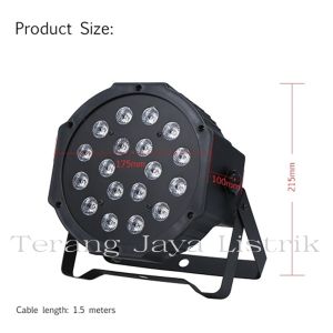LAMPU PARLED DISCO PUTAR 18 DAN 36 MATA LED RGB REMOTAN AC 220V / LAMPU SOROT DISCO PANGGUNG RGB