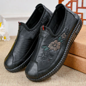 Giày Vải Bắc Kinh Cũ Giày Cho Mẹ Thoải Mái Đế Mềm Cho Nữ Giày Cho Người Già Trung Niên Và Cao Tuổi Giày Đơn Cho Nữ