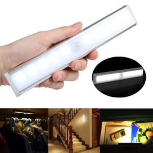 FREE Smart ON Motion sensor LED Under Cabinet Light Body movement Detector Kitchen Led Light for Wardrobe Cupboard Indoor Wall Lamps