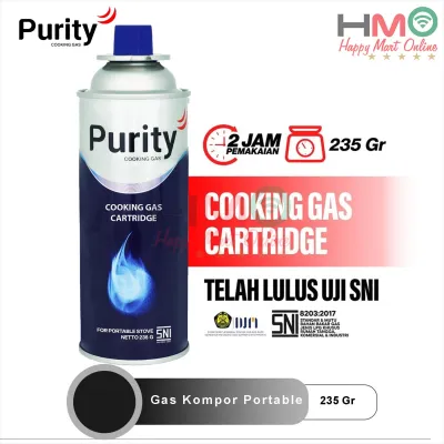 Purity Gas Tabung Portable 235 Gr Gas Kaleng Kompor Portable Torch 100% Kaleng Baru Bukan Isi Ulang