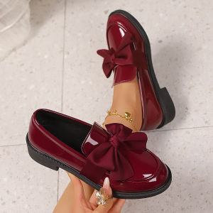 2026 Autumn New Bowknot WomenS Large Size Thick-Soled Loafers In Stock