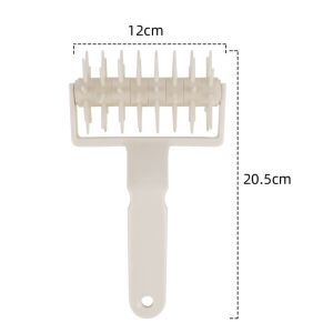 GUHEHARD Handle Pizza Roller Pin DIY Hangable Pizza Dough Puncher Pizza Accessories Plastic Pie  Wheels Kitchen