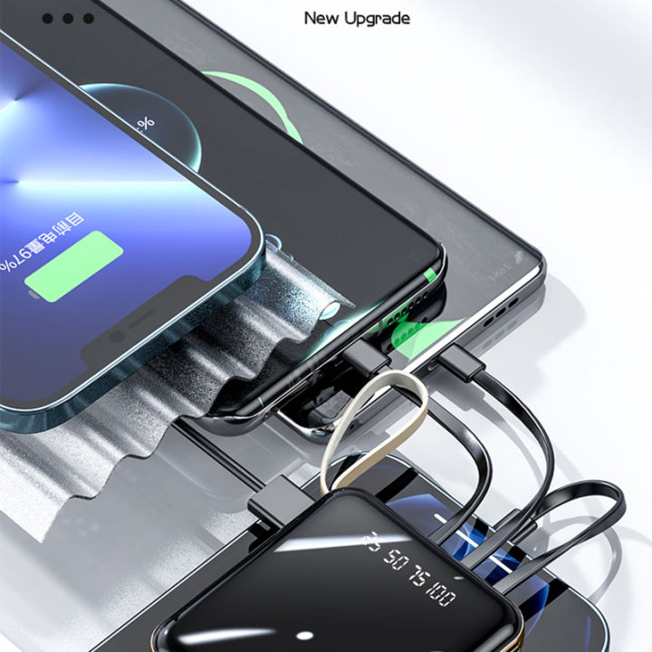 🇸🇬 [READY STOCK] Mini Power Bank 20000mAh Fast Charging with 4in1 ...