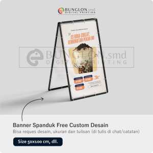 PRINT CETAK SPANDUK BANNER ES BOBA COKLAT BISA CUSTOM