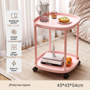 【SG Stock】Side Table With Wheels-Side Table Wheeled And Movable Suitable For Bathroom Kitchen Living Room Bedside Table Small Coffee Table-Small Table/Mini Bedside Table